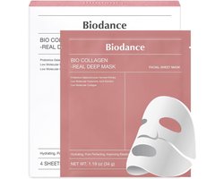Biodance - Bio Collagen Real Deep Mask - Korean Beauty Collagen Face Mask - 4 pieces per box - Europees gecertificeerd versie