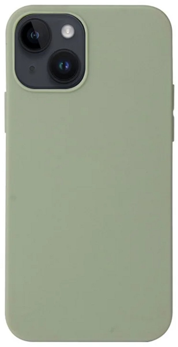 Cityhoesje - iPhone 15 Plus - Soft TPU Backcase - Matte Finish Coating Anti-Scratch – Groen