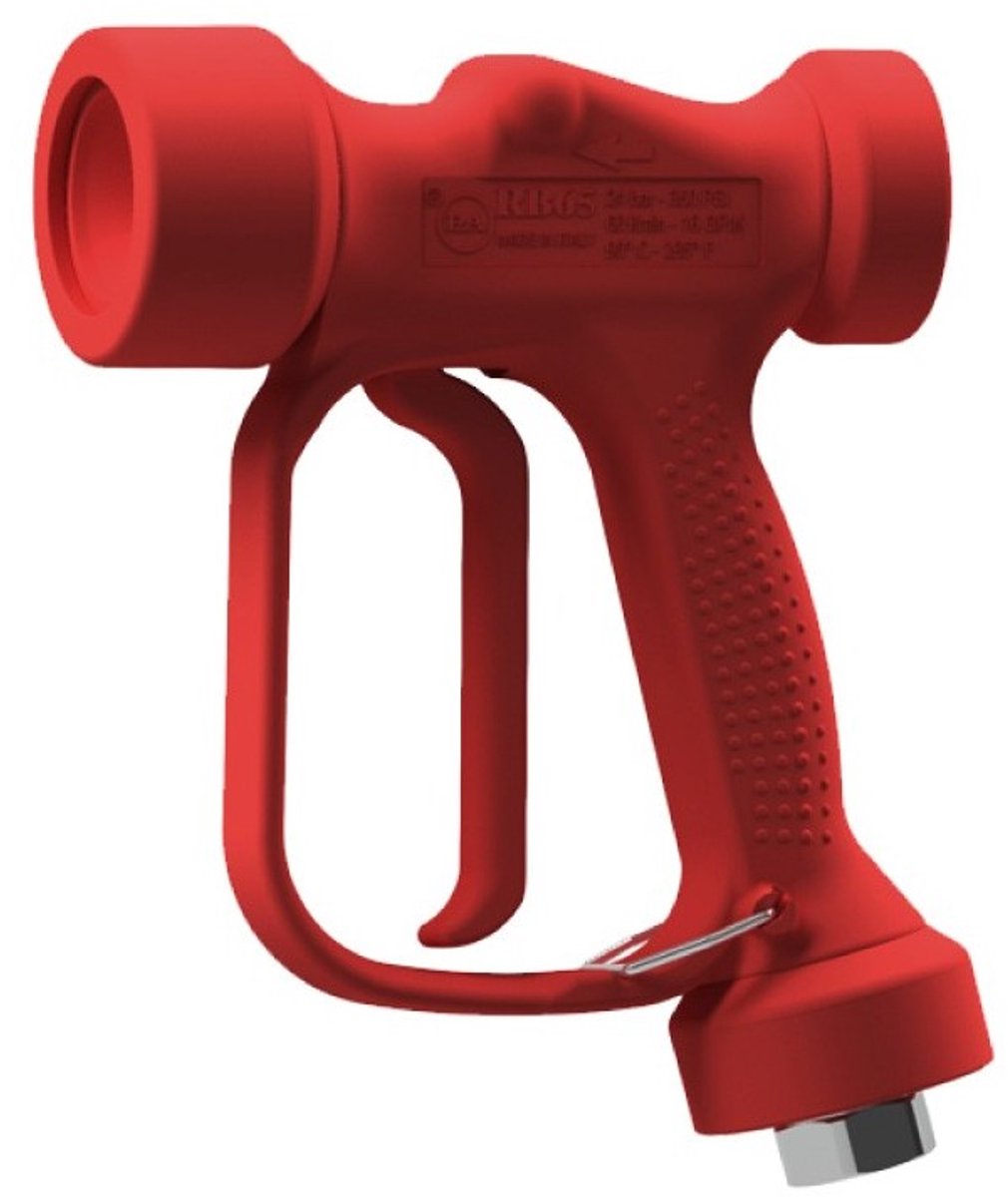 RB65 - Lagedrukpistool messing met swivel - Rood - Messing - RVS regelpen - Viton afdichting - hogedrukpistool - softwash - lagedruk -