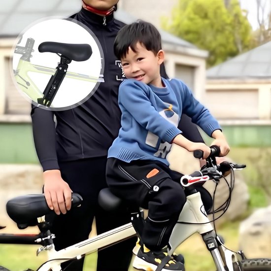 Fiets voorzitje - zitje voorop fiets - ergonomisch - verstelbare voetsteun van Merkloos — afbeelding 5