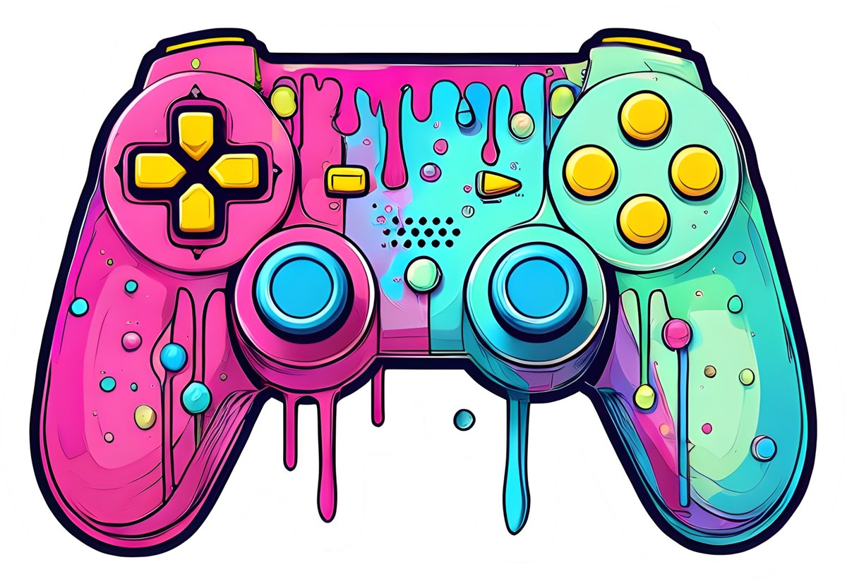 4one6 industries - Gamecontroller Sticker with Neon Colours