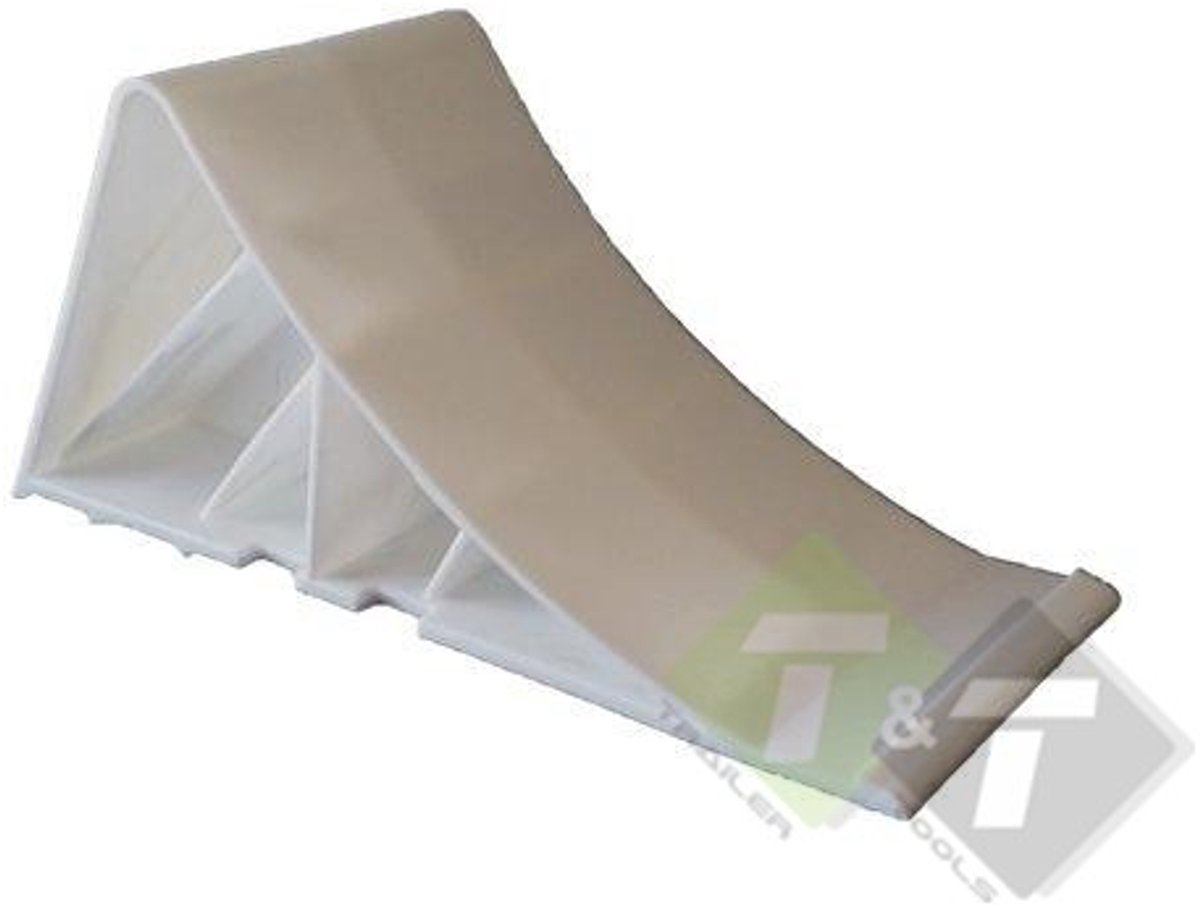 Kunststof witte wielkeg set - wielkeggen - wielstopper - bandenstopper (AANH-00408).
