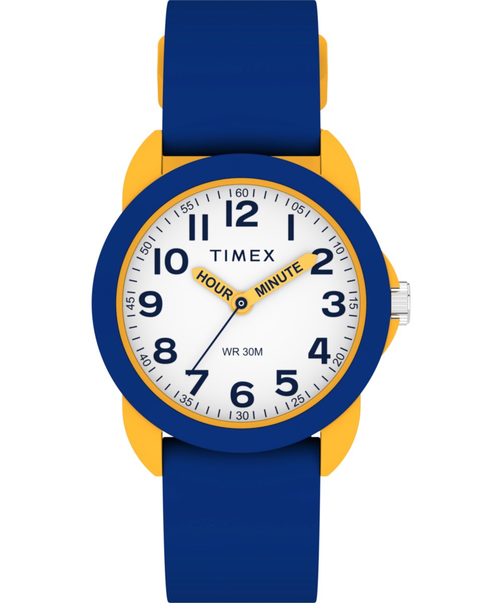 Timex Time Teacher TW2W92100 Horloge - Siliconen - Blauw - Ø 30 mm