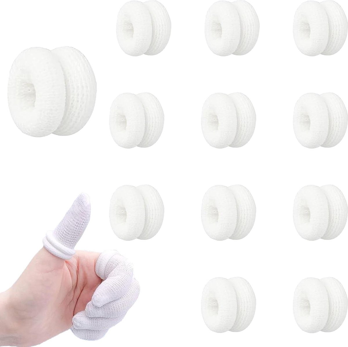 Image of 12 stuks Vingerbandage - Universele Vingerbeschermers - Vingerbob - Rekbare Vingerpleisters - Vingertopbescherming - Werk Keuken - Vingerbescherming in HTML .