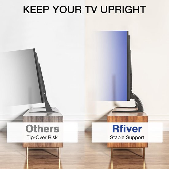 Suptek Pied TV Universel, Support TV Piédestal pour LCD LED OLED ALED