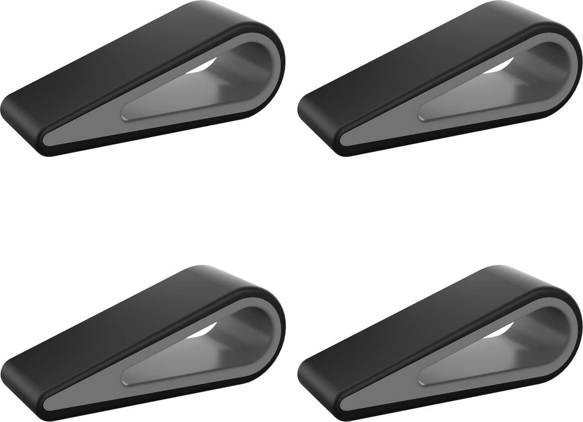 Laptop Keyboard Stands Set of 4 - Anti-Slip Silicone Tilting Wedge Riser - Stable Kickstand - Compact Ventilated Tablet Stand - Portable Elevation Feet for Notebook Keyboard - Black