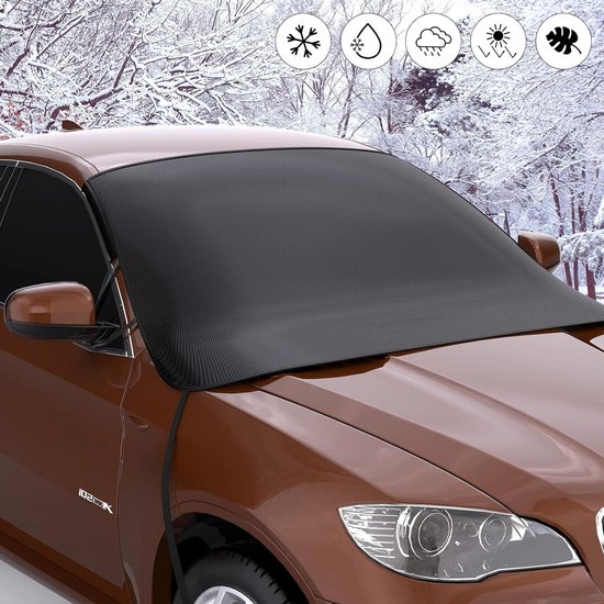 Voorruitafdekking winter, ijsbescherming auto voorruit cover auto 6 ma