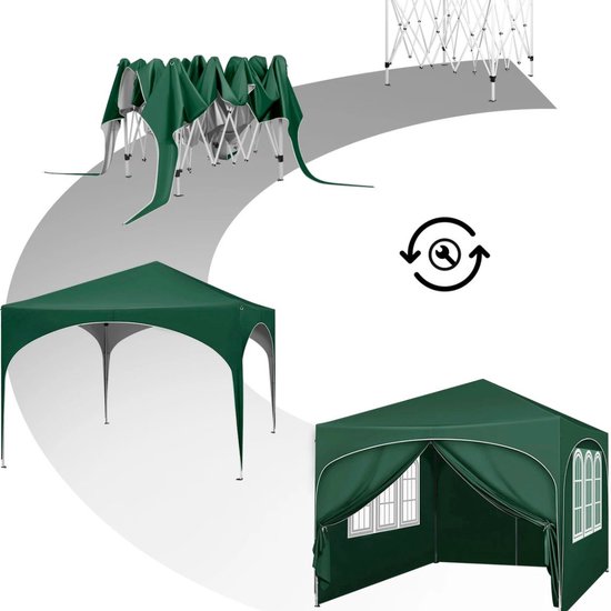 partytent-3x3m-groen-partytenten-opvouwbaar-paviljoen-party-tent