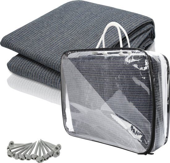 Voortent tapijt Antraciet 300x600cm