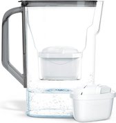 Bol.com Waterfilter-Karaf 2.7 L Vermindering van Microplastics Chloor Kalkaanslag | Waterfilterkan + Waterfilterpatroon - Noir aanbieding