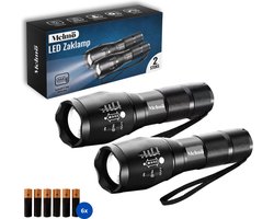 Melmö Zaklamp LED - Zaklamp LED 2 Stuks - 5 Standen - Straal 1000 Meter - 1200 Lumen - Militaire Zaklamp - Noodpakket - Kampeerlamp - Waterproof - Inclusief 6x AAA Batterijen - Zwart Melmö Zaklamp LED - Zaklamp LED 2 Stuks - 5 Standen - Straal 1000 Meter - 1200 Lumen - Militaire Zaklamp - Noodpakket - Kampeerlamp - Waterproof - Inclusief 6x AAA Batterijen - Zwart