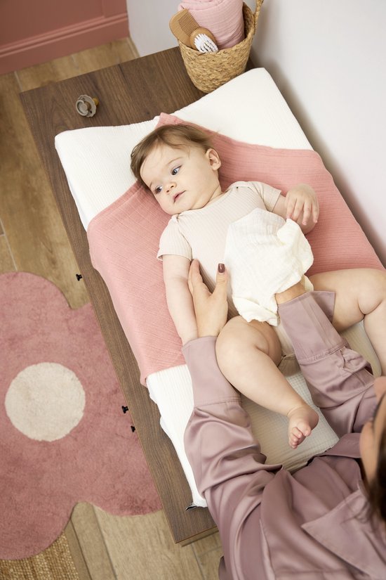 Meyco Baby Uni aankleedkussenhoes - pre-washed hydrofiel - natural - 50x70cm — afbeelding 2