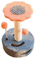 Bol.com krabpaal 35 cm - oranje blauw met balletjes - Kattenpaal aanbieding