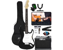 Finesse Elektrische Gitaar met Versterker - met Videocursus - Gitaar - Volwassenen - Kind