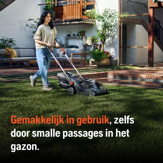 Husqvarna Accu grasmaaier Aspire LC34-P4A, voor 500 m² gazon I elektrische grasmaaier, 30 l opvangbak, 34 cm maaibreedte, compact en opvouwbaar (zonder accu & oplader) van Husqvarna — afbeelding 2