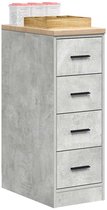 Bol.com vidaXL Garagekast 30x51x85 cm massief grenenhout betongrijs aanbieding