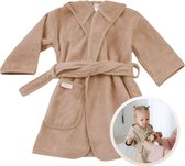 Funnies Badjas Pinkstone 1-2 Jaar Baby Badjas, Badjas Kinderen, Peuterbadjas - 100% Katoenen Badstof - Zacht en Absorberend - Perfect na Zwemmen, Douchen of Badderen - Ideaal als Cadeau voor Baby’s en Kinderen