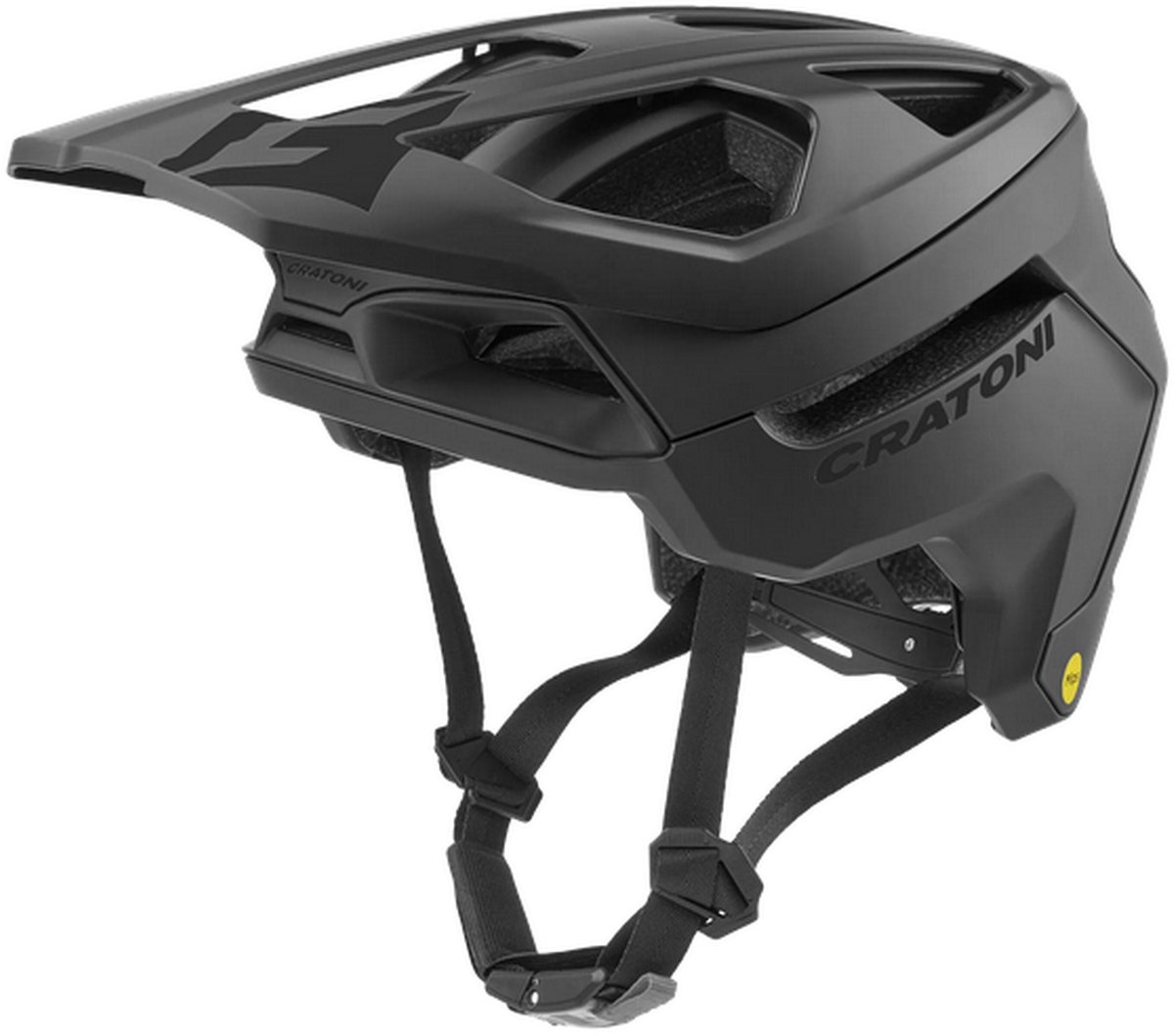 MTB fietshelm Madflex MIPS Recco, zwart mat