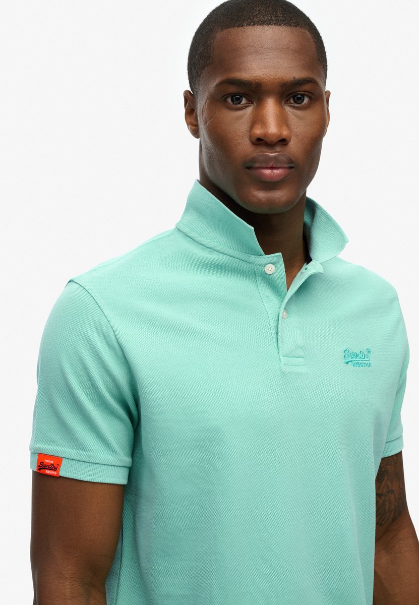 Superdry VINT DESTROY POLO Heren Poloshirt Mintgroen