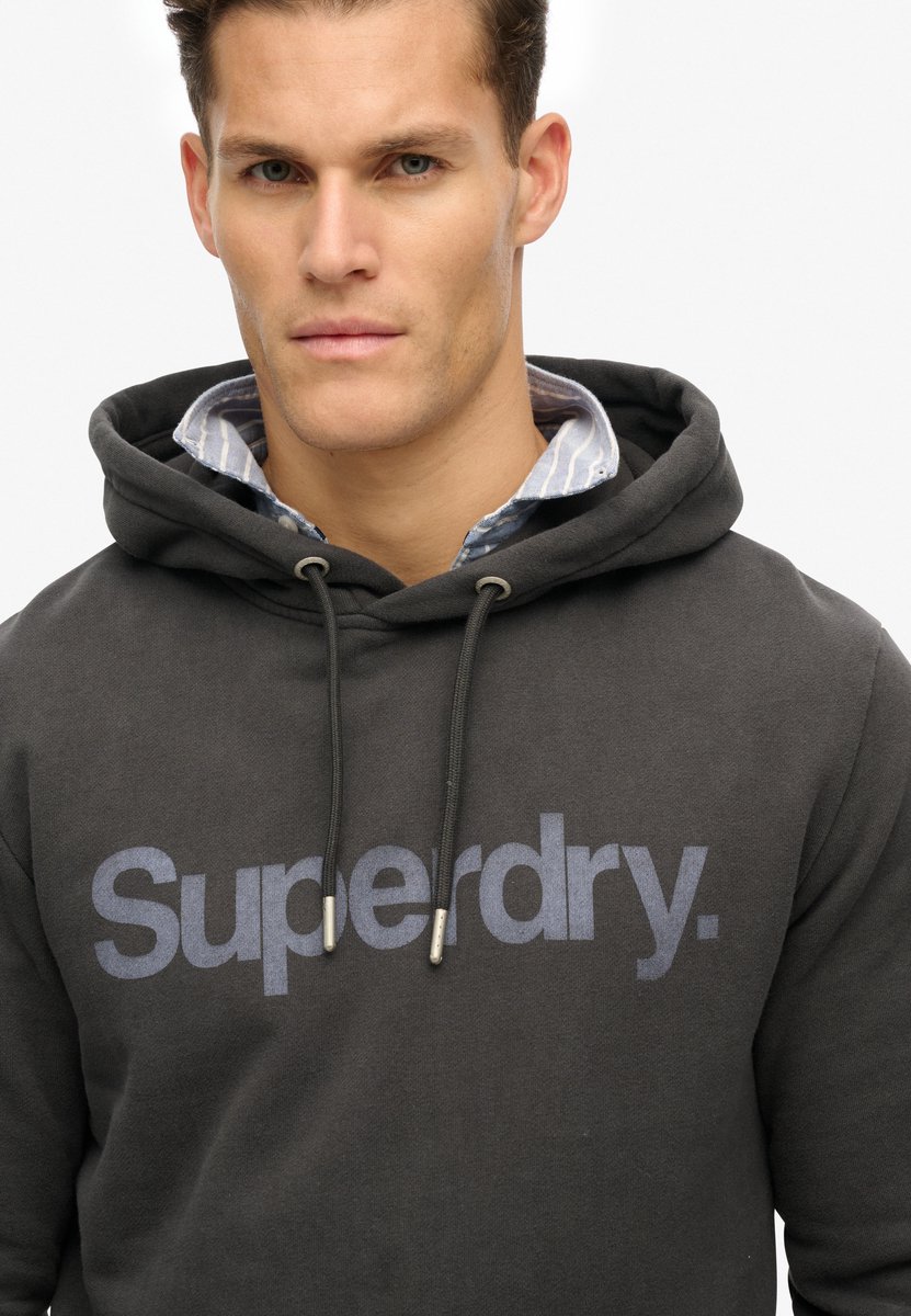 Superdry Core City hoodie met logo Heren Hoodies Zwart