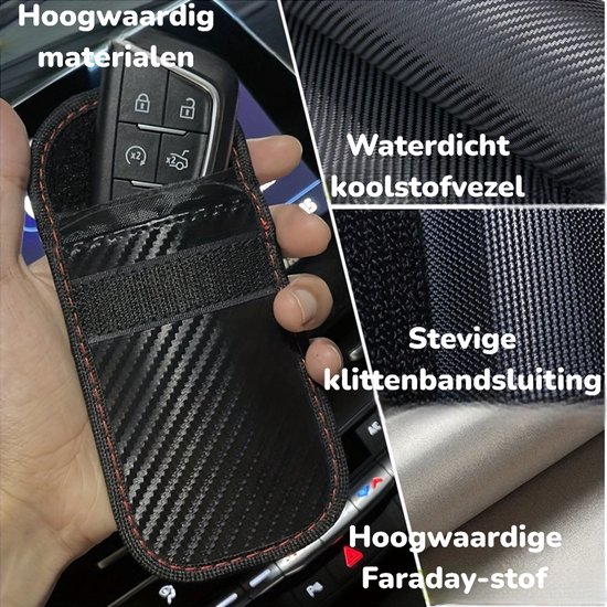 Faraday Bag Autosleutel Opberg Organizer Slijtvaste Signaal-Blokkerend Anti-diefstal Draagbare Autosleutelhoes Faraday Pouch – koop de beste producten in de online winkel
