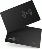 Locatie Tracker - GPS Tracker - GPS Volgsysteem - Waterbestendig - Ultradunne AirTag Bluetooth Tracker Creditcard - 1,8mm - Compatibel met Apple Find My - Draadloos Oplaadbaar - Voor Portemonnee en Bagage - Zwart