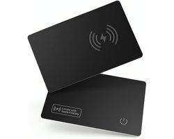 Locatie Tracker - GPS Tracker - GPS Volgsysteem - Waterbestendig - Ultradunne GPS Tracker - 1,8mm - Compatibel met Apple Find My - Draadloos Oplaadbaar - Voor Portemonnee en Bagage - Zwart