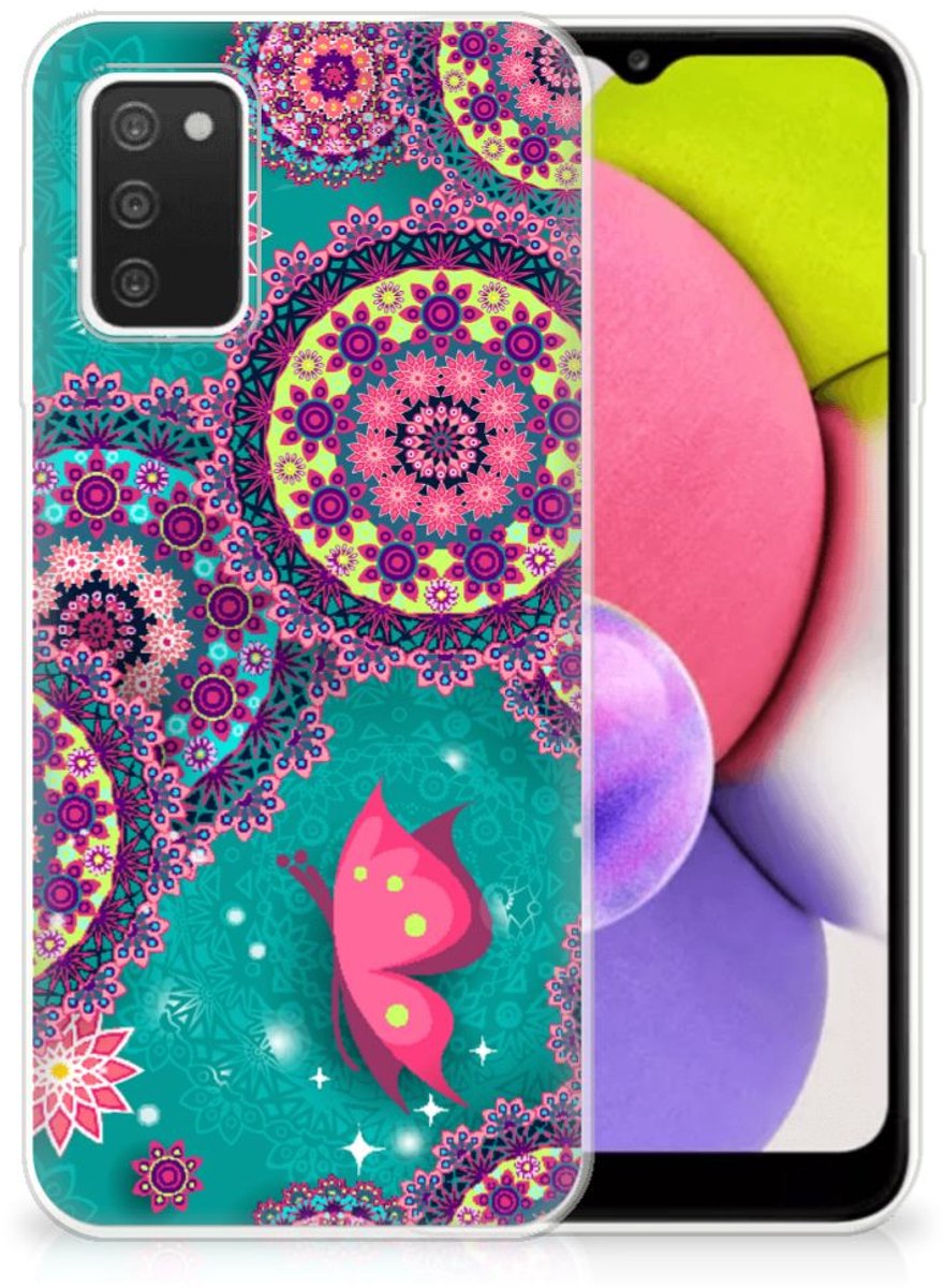 Samsung Galaxy A03S Hoesje maken Cirkels en Vlinders