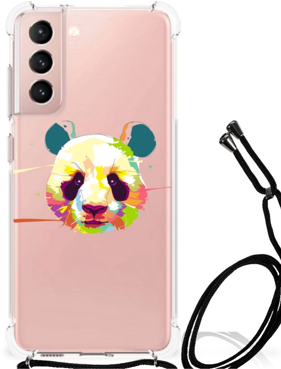 Samsung Galaxy S21 FE Stevig Bumper Hoesje Panda Color