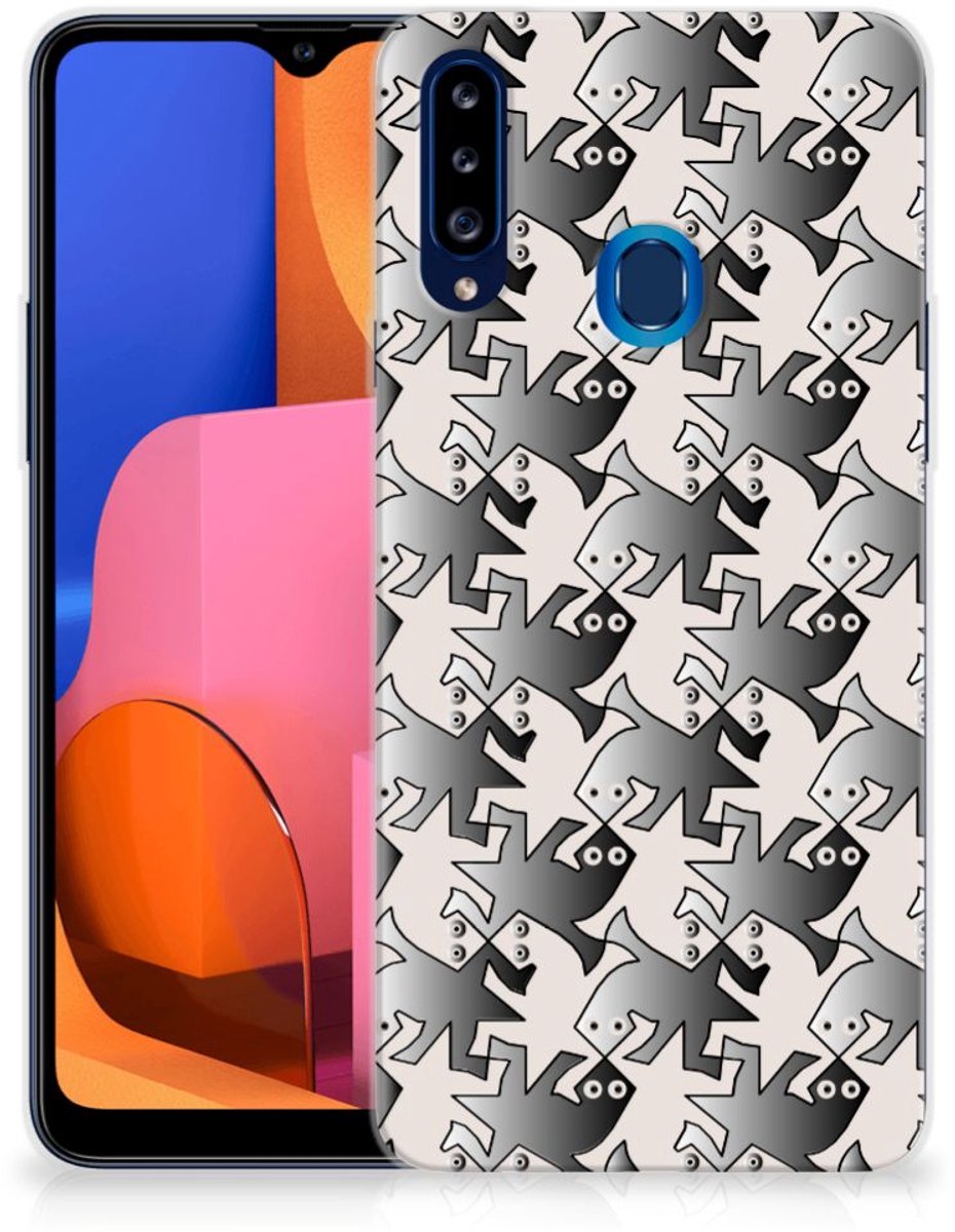 Samsung Galaxy A20s TPU Hoesje Salamander Grey