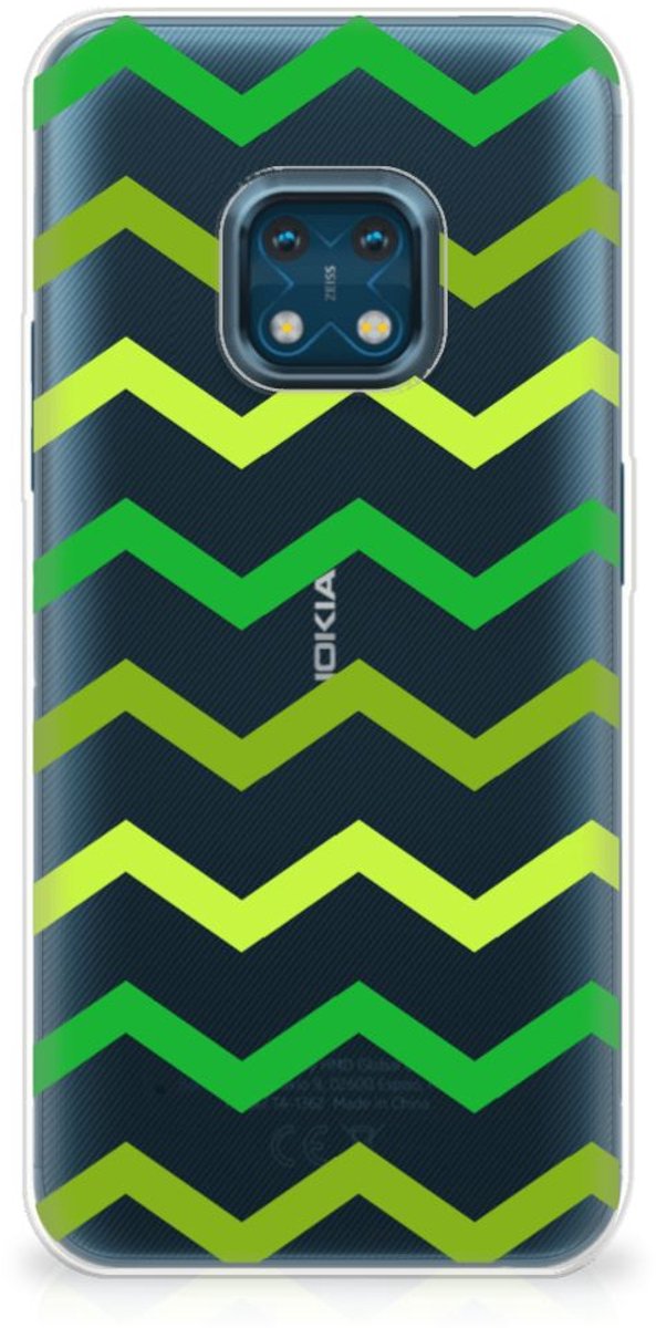 Nokia XR20 TPU bumper Zigzag Groen