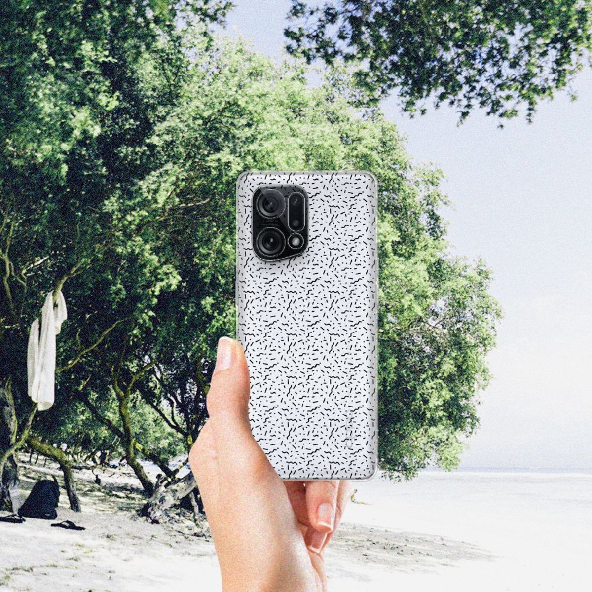 OPPO Find X5 TPU bumper Stripes Dots