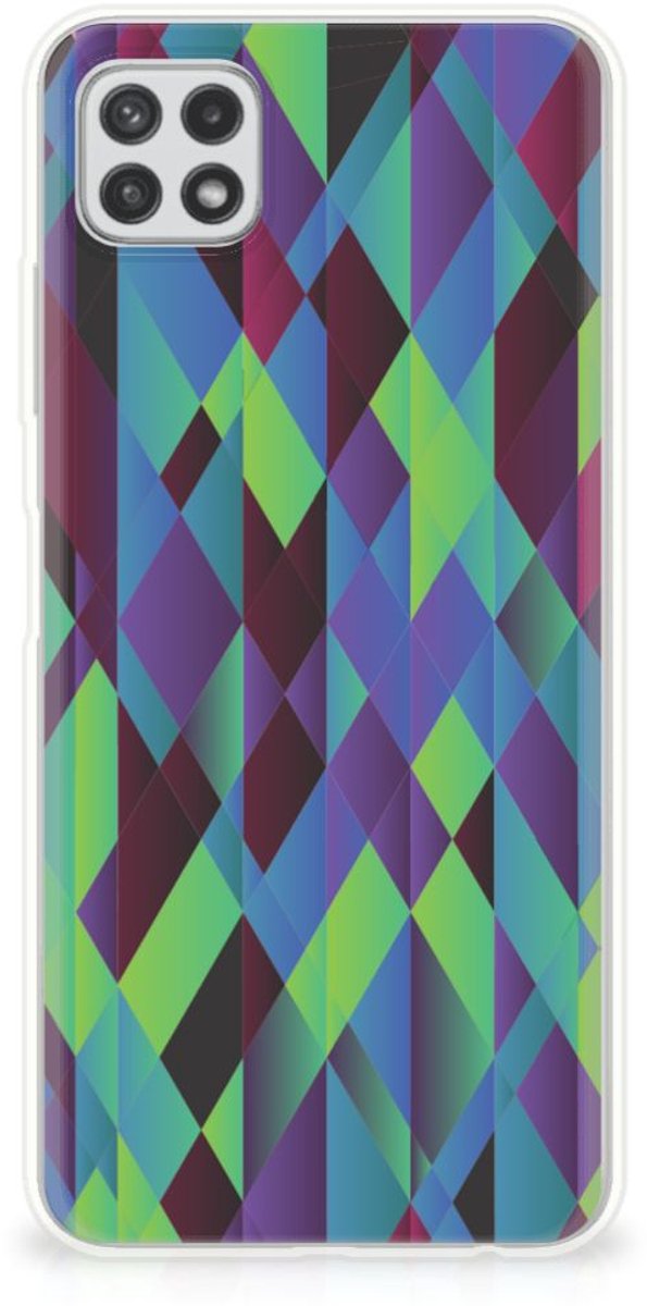 Samsung Galaxy A22 5G TPU Hoesje Abstract Green Blue