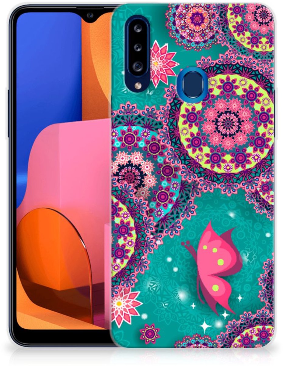 Samsung Galaxy A20s Hoesje maken Cirkels en Vlinders