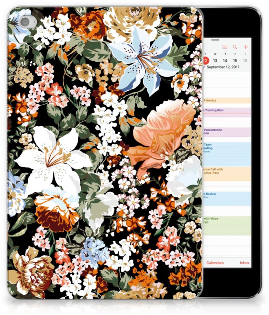 Siliconen Hoesje voor Apple iPad Mini 4 | Mini 5 (2019) Dark Flowers