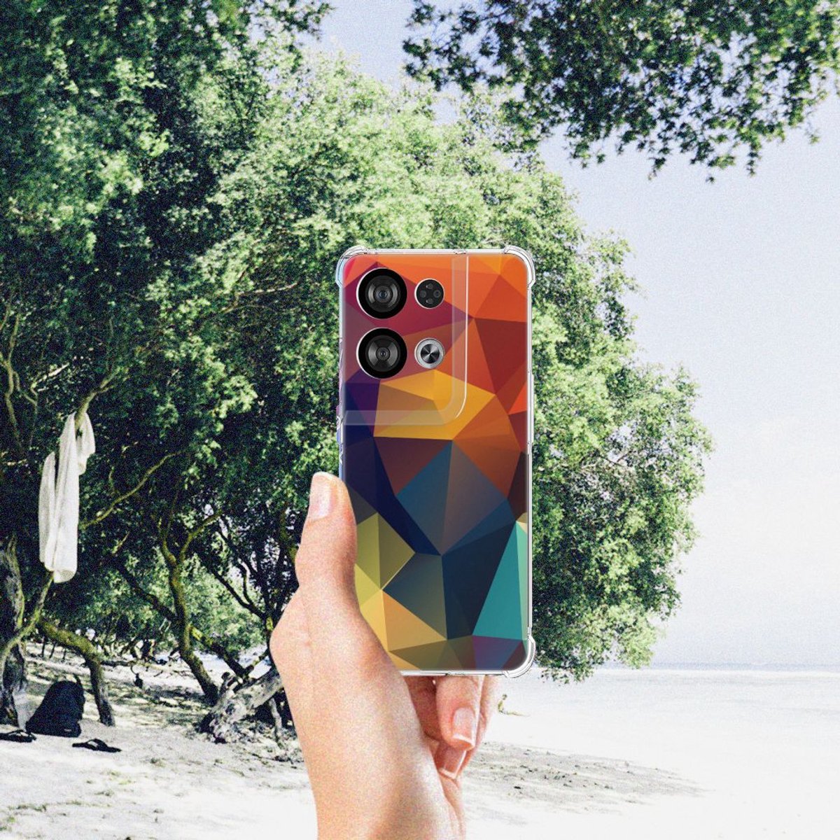 OPPO Reno8 Shockproof Case Polygon Color