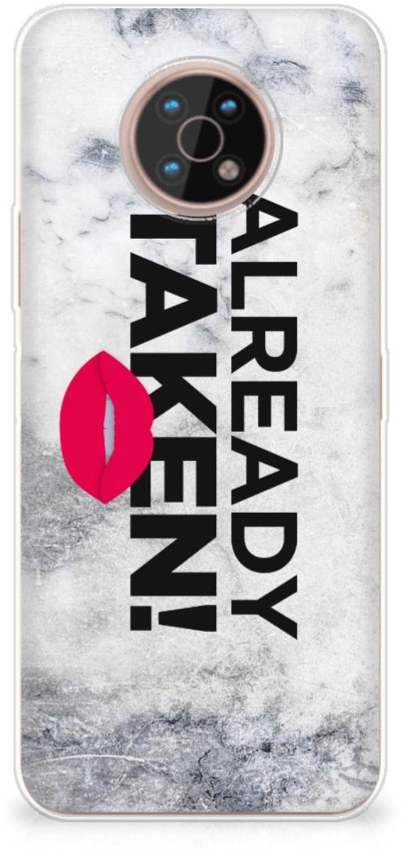 Nokia G50 Siliconen hoesje met naam Already Taken White
