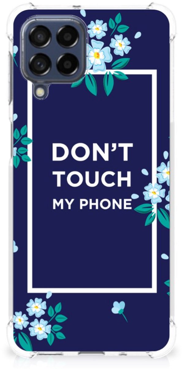 Samsung Galaxy M53 Anti Shock Case Flowers Blue DTMP