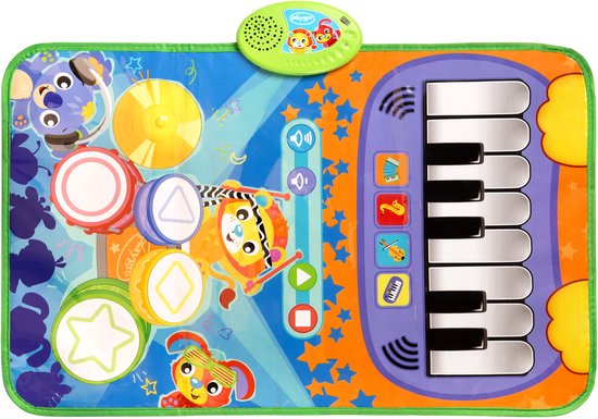 Playgro Rhythm and Jam Melody Muzikale Piano mat - Speelgoed 1 jaar - Interactief babyspeelgoed - Pianomat - Dansmat Jumbo - Baby Speelgoed Muziekinstrument - Interactief speelgoed Baby - Educatief speelgoed - Kraam Cadeau - Speelgoed met geluid van Playgro — afbeelding 3
