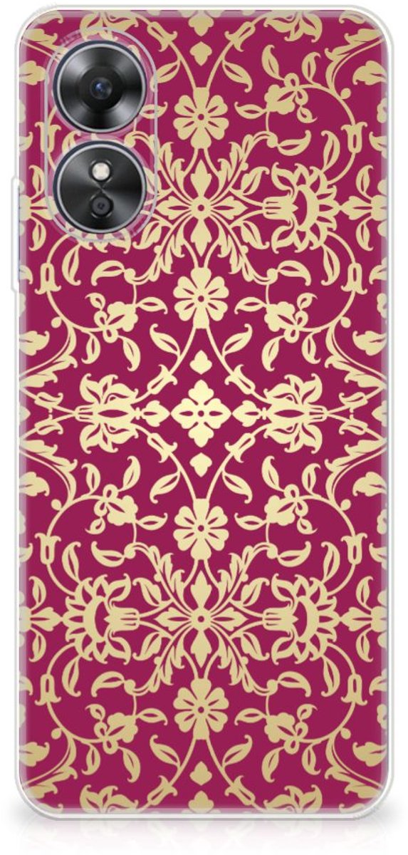 Back Cover voor Siliconen Hoesje OPPO A17 Barok Pink
