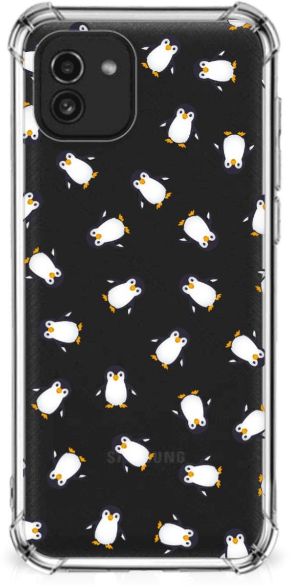 Doorzichtige Silicone Hoesje voor Samsung Galaxy A03 Pinguïn