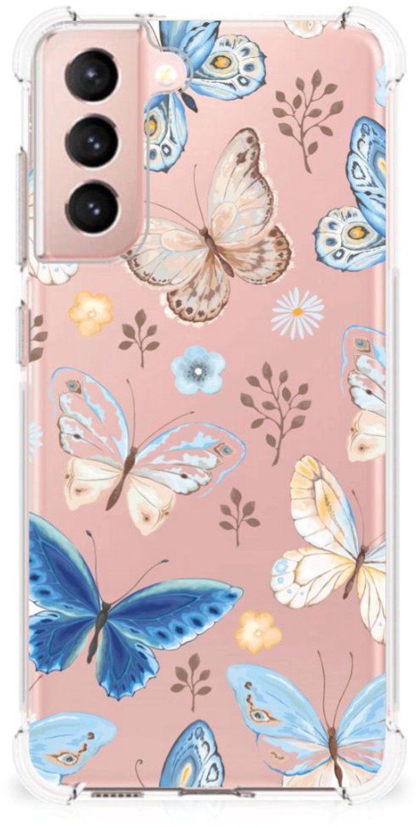 Case Anti-shock voor Samsung Galaxy S21 FE Vlinder