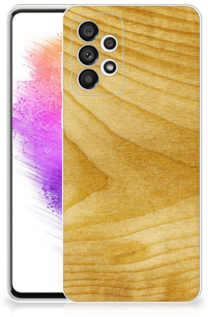 Samsung Galaxy A73 5G Bumper Hoesje Licht Hout