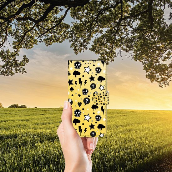 Etui portefeuille portefeuille avec porte-cartes OnePlus Nord CE 2 Case Punk Yellow