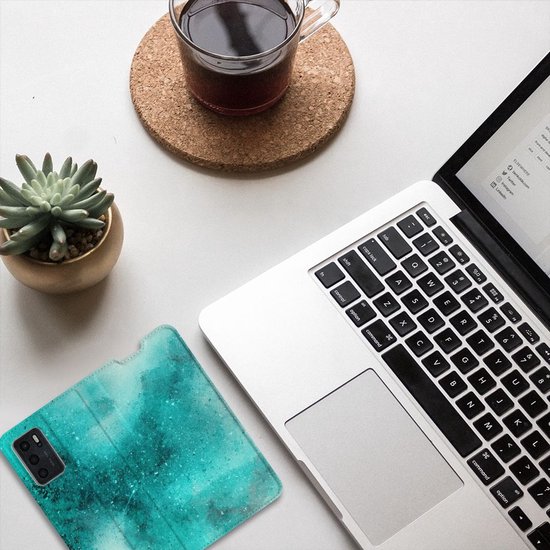 Coque Photo OPPO A16/A16s Smart Cover Peinture Blue