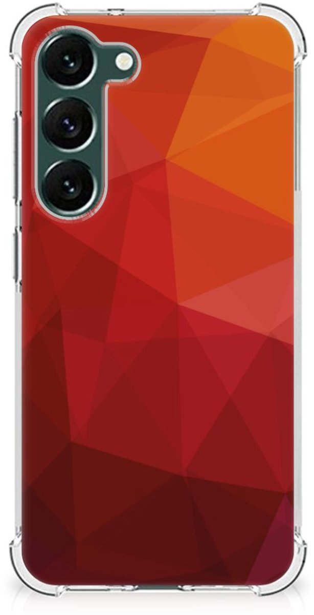 Shockproof Case voor Samsung Galaxy S23 Plus Polygon Red