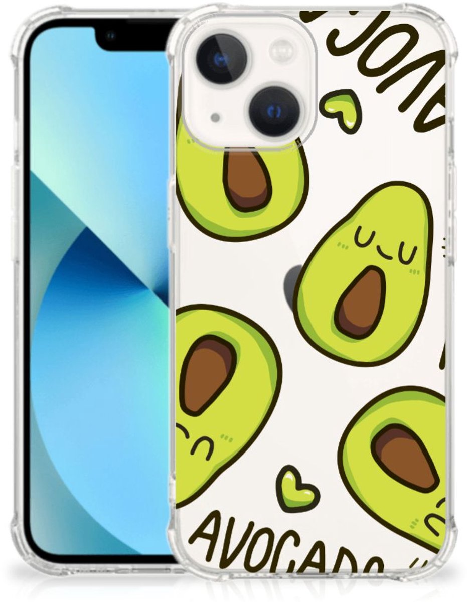 iPhone 13 mini Stevig Bumper Hoesje Avocado Singing