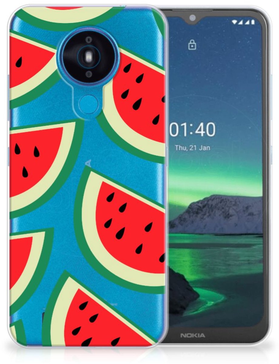 Back Cover voor Nokia 1.4 Siliconen Case Watermelons