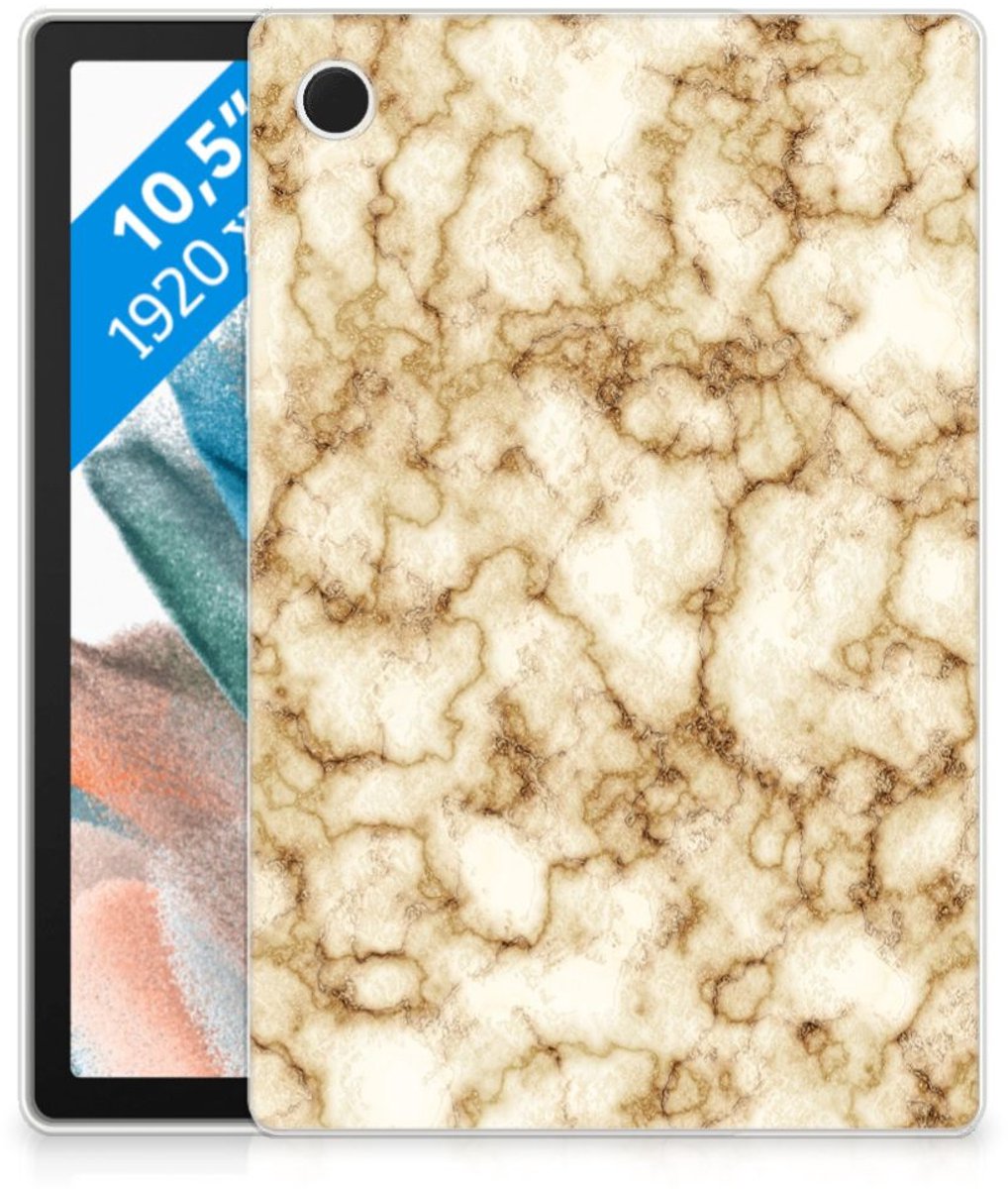 Samsung Galaxy Tab A8 2021/2022 Tablet Back Cover Marmer Goud