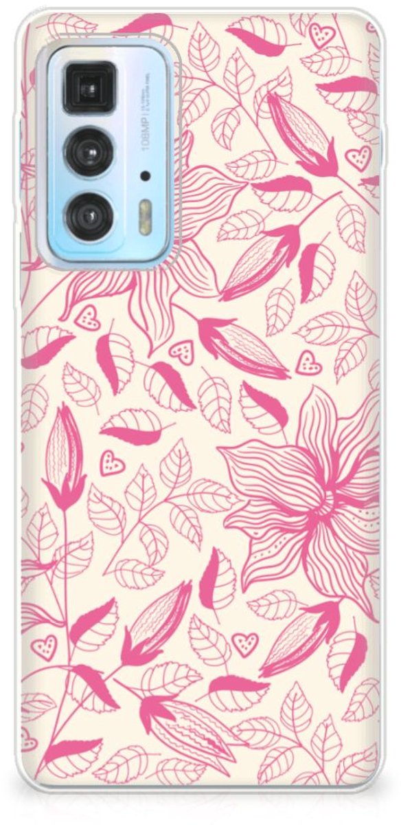 Motorola Edge 20 Pro TPU Case Pink Flowers